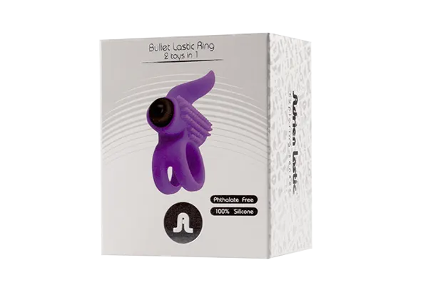 Adrien Lastic Vibrators Adrien Lastic Double Ring Purple Vibrating Tongue Adrien Lastic Vibrators Adrien Lastic Double Ring Purple Vibrating Tongue