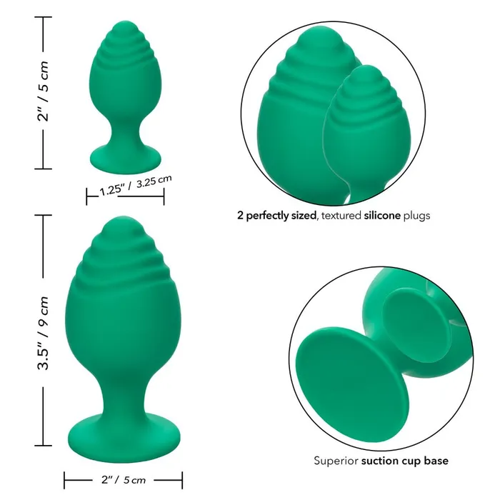 Cheeky Butt Plug Duo Green California Exotic Anal