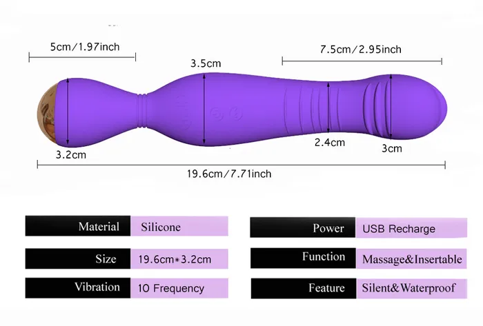 Vibrators Own Pleasures Doublehead Automatic Thrusting Vibrator