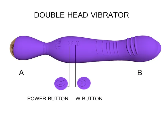Vibrators Own Pleasures Doublehead Automatic Thrusting Vibrator