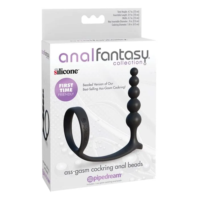 Anal Fantasy AssGasm Cockring Anal Beads Black SD Variations Anal