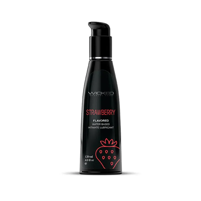 Wicked Sensual Care Collection Vibrators Wicked Aqua Strawberry 4Oz