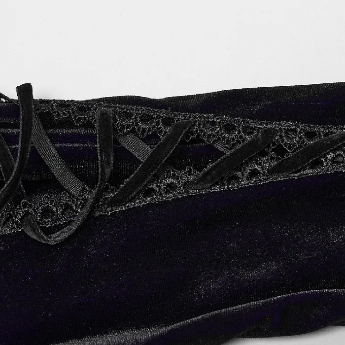 EVEs SECRETS Female Sex Toys Lavender Gradient Velvet Dress with Intricate Lace Details