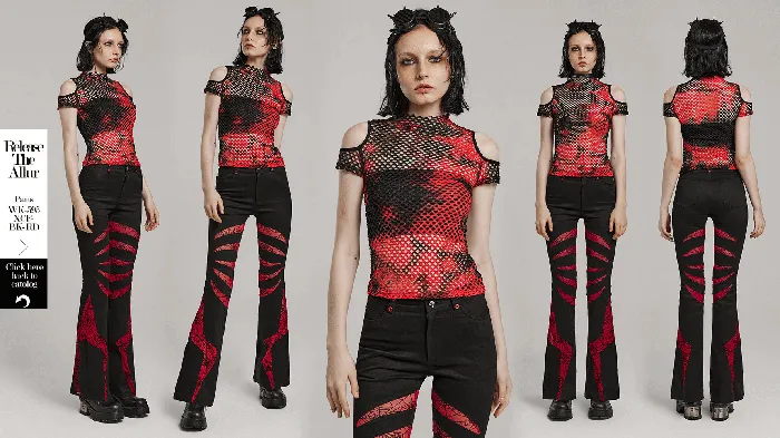 EVEs SECRETS Vibrators Stylish Mesh Tee with Punk Vibe in Vibrant TieDye Shades