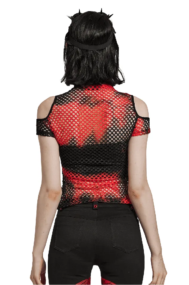 EVEs SECRETS Vibrators Stylish Mesh Tee with Punk Vibe in Vibrant TieDye Shades