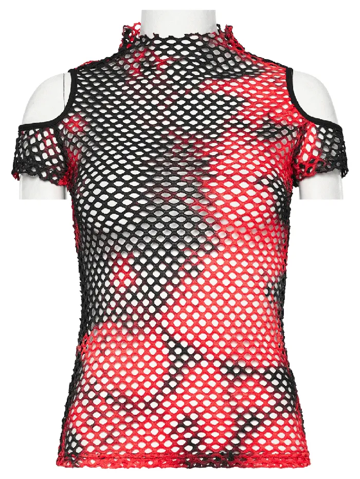 EVEs SECRETS Vibrators Stylish Mesh Tee with Punk Vibe in Vibrant TieDye Shades