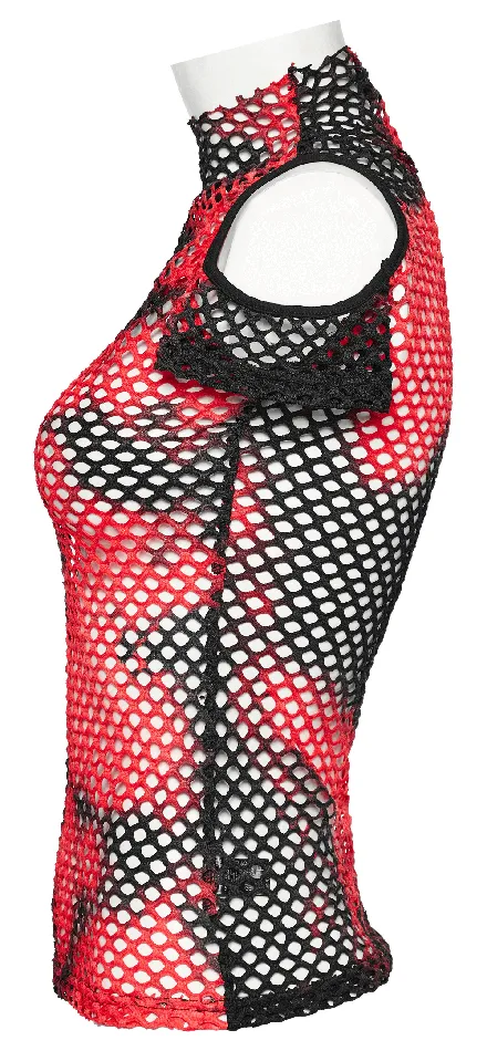 EVEs SECRETS Vibrators Stylish Mesh Tee with Punk Vibe in Vibrant TieDye Shades