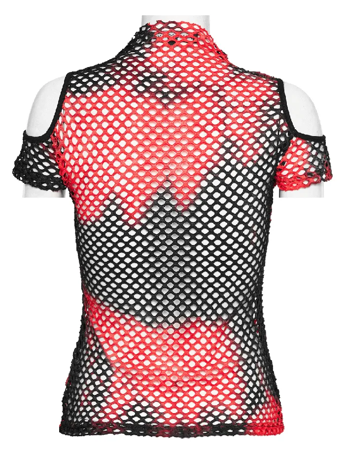 EVEs SECRETS Vibrators Stylish Mesh Tee with Punk Vibe in Vibrant TieDye Shades