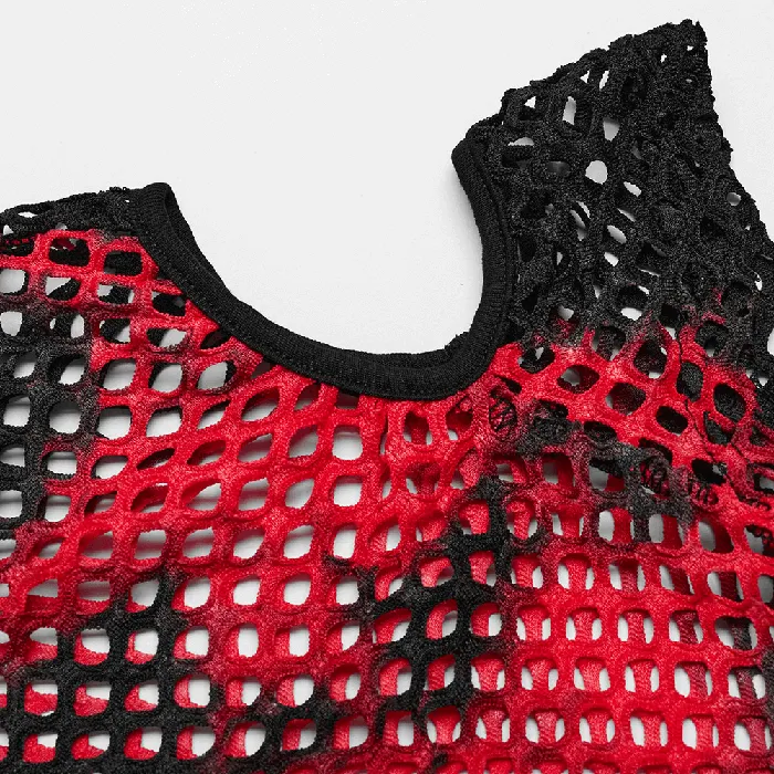 EVEs SECRETS Vibrators Stylish Mesh Tee with Punk Vibe in Vibrant TieDye Shades