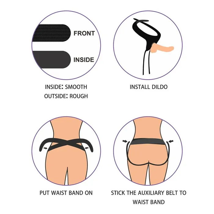 Female Sex Toys Lovetoy Easy Strap on Harness Black