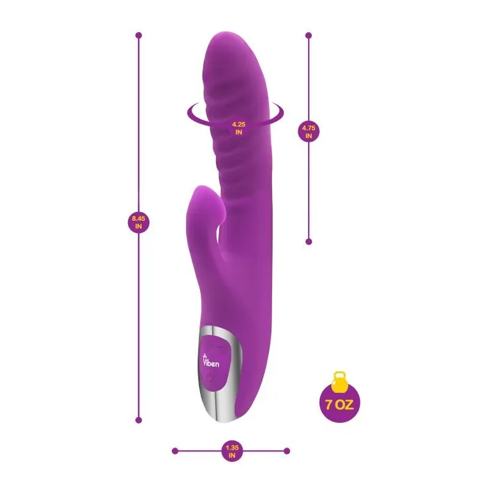 Vibrators Viben Viben Frenzy Suction Rabbit Vibrator Purple