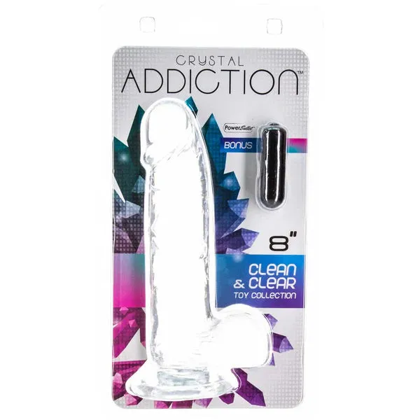 Addiction Addiction Crystal 8 Clear Dildo with Balls Dildos