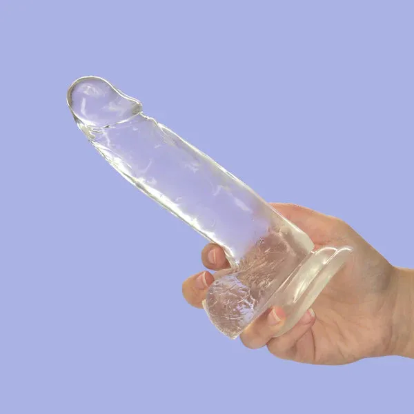 Addiction Addiction Crystal 8 Clear Dildo with Balls Dildos