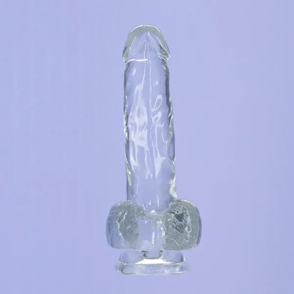 Addiction Addiction Crystal 8 Clear Dildo with Balls Dildos