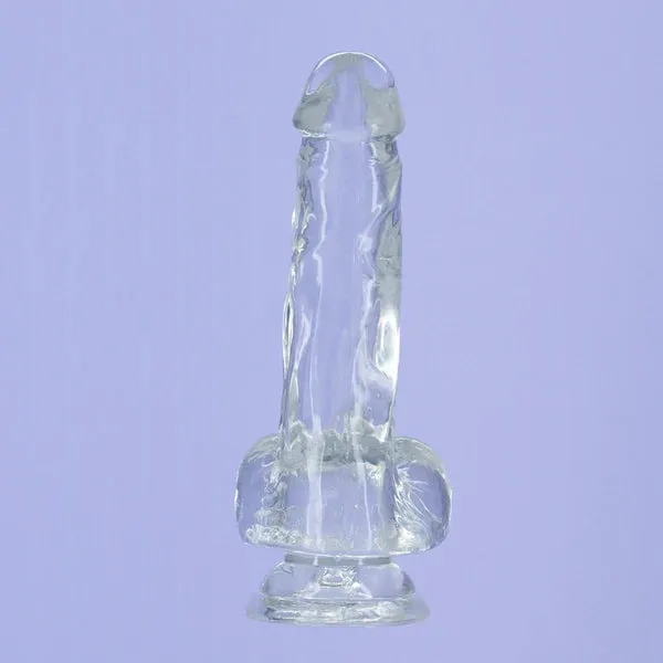 Addiction Addiction Crystal 8 Clear Dildo with Balls Dildos