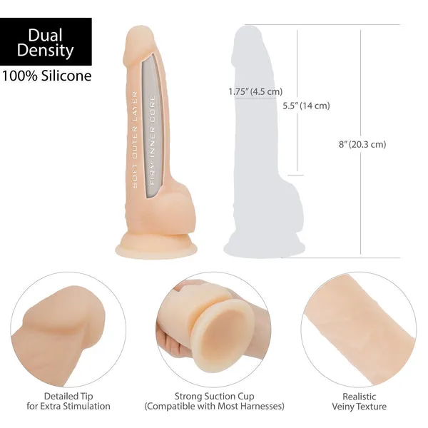 Addiction Dildos 8 Silicone Dual Density Dildo
