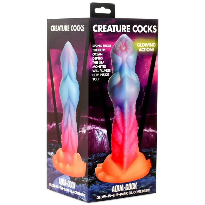 Creature Cocks AquaCock Glow in the Dark Silicone Dildo Creature Cocks Dildos