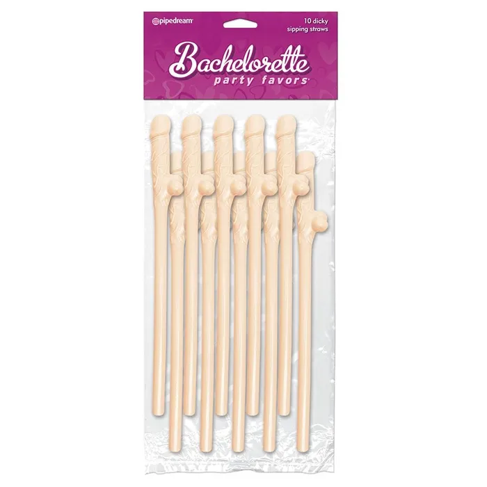 Dildos Pipedream Dicky Sipping Straws Light 10 pcs