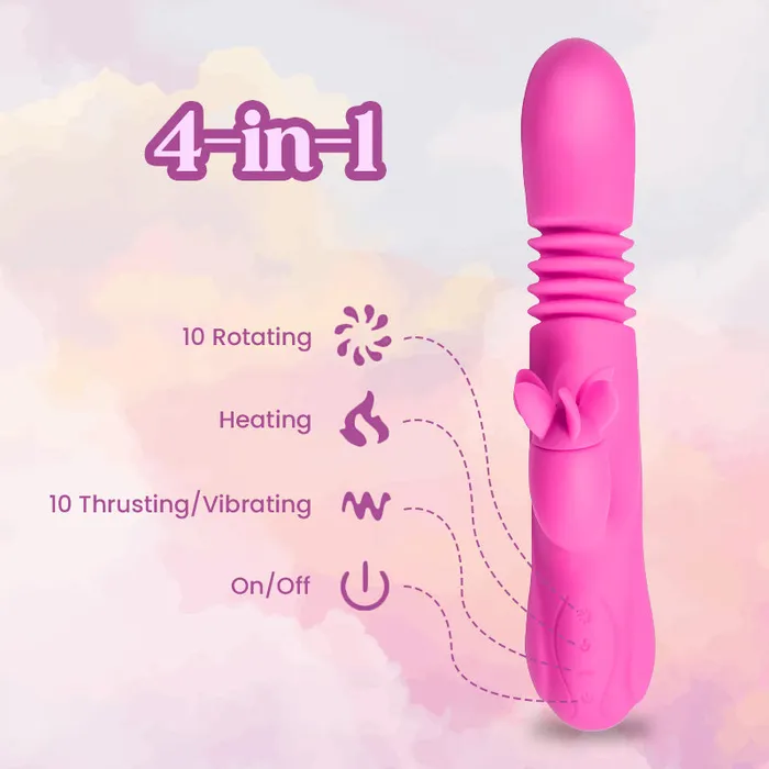 Female Sex Toys FRISKY BUSINESS SG Propeller Spin n Thrill 4in1 Dual Vibrator