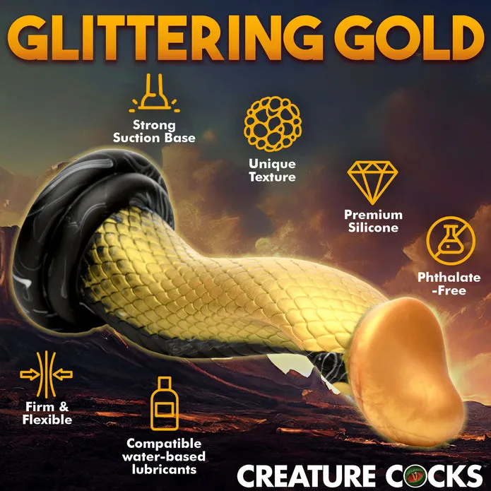 Golden Snake Silicone Creature Dildo XR Brands Dildos
