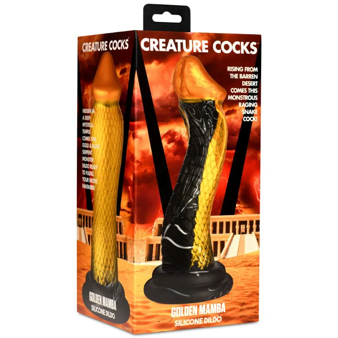 Golden Snake Silicone Creature Dildo XR Brands Dildos
