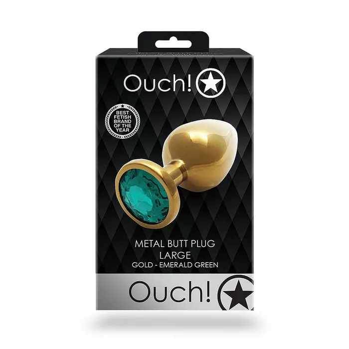 Shots America Anal Round Gem Butt Plug Large Emerald Green