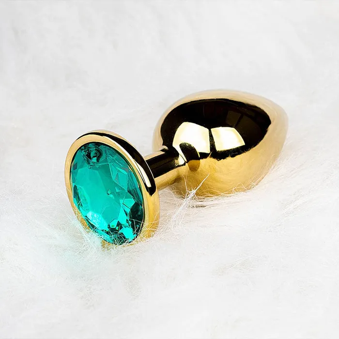 Shots America Anal Round Gem Butt Plug Large Emerald Green