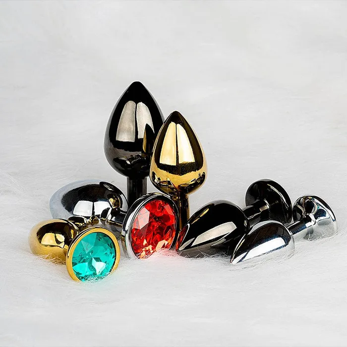 Shots America Anal Round Gem Butt Plug Large Emerald Green
